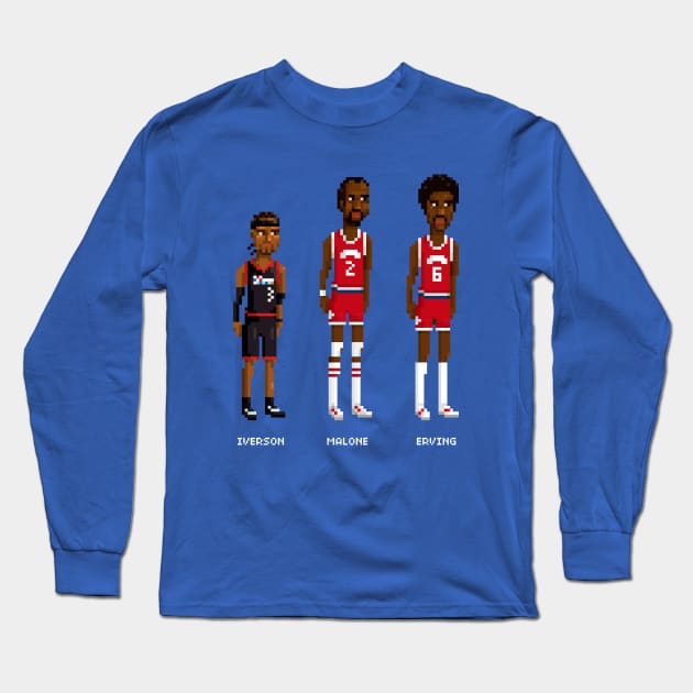 Retro 76ers Long Sleeve T-Shirt by PixelFaces